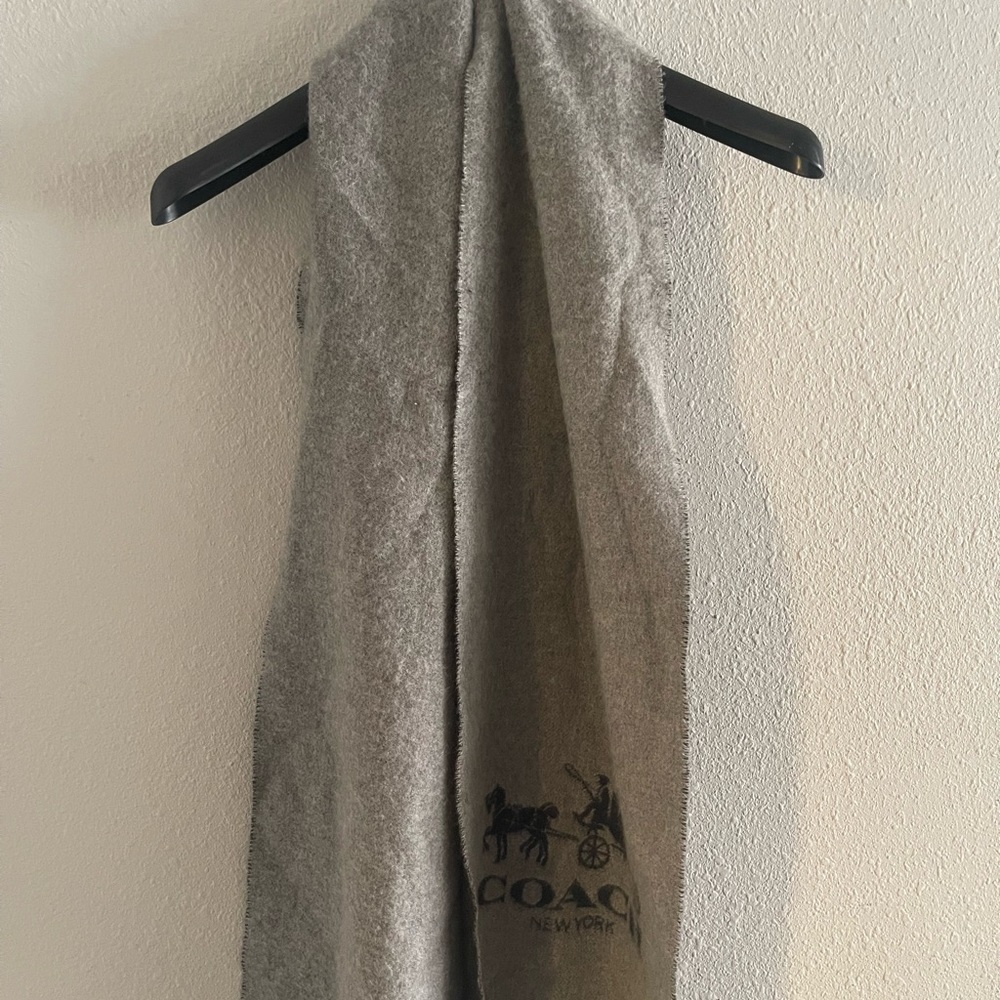 Coach bi-color cashmere scarf